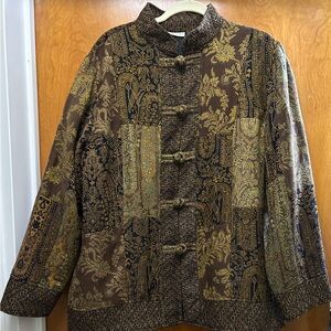White Stag oriental tapestry blazer LG in excellent condition!